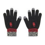 USC Trojans 47 Brand Black SC Interlock Static Gloves